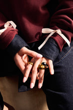 Load image into Gallery viewer, Ophelia Ring Black Agata